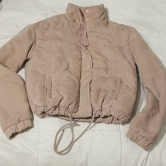 Fashion nova cover your tracks puffer jacket mauve - Picture 3 of 8